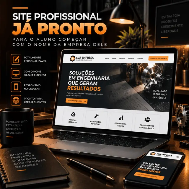 Site profissional pronto